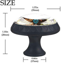 Boho Lizards Stones Sand Fantasy Flowers Pomelli per Porta Set di 4 Pomelli per Mobili Manopole per Cassetti Cucina Armadio Vetro