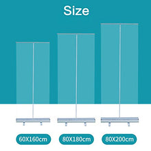 MSQL Schermo Banner Pull-up Trasparente Schermo in plastica Trasparente Schermo divisorio Protettivo Anti-starnuto con Supporto in Acciaio in Alluminio, per distanze sociali, scuole,60 * 160cm