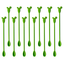 PRETYZOOM 12 Pezzi Bastoncino di Bevanda Fico D'india Design Cucchiaio di Bevanda Forniture per Feste Hawaiane per Latte d'Acqua (Verde Erba)