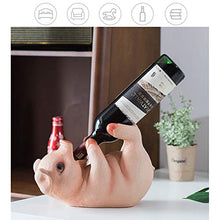 XLBAXLJ Piggy Bank Wine Rack, Fumetto Creativo Sveglio del Vino della casa cremagliera Champagne Decorazioni per la Veranda Ufficio Soggiorno Camera da Letto
