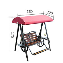 ZDYLM-Y Dondolo da Giardino con Tettuccio 2 posti con Staccabile Canopy - Giardino Swing con Il Pedale, per Outdoor Cortile