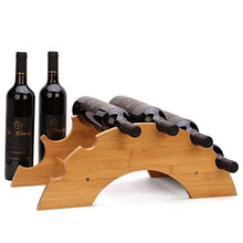 ZfgG Wine Rack 6 Bottiglie Controsoffitto Wine Rack Holder Storage Display Mensole Di Bambù