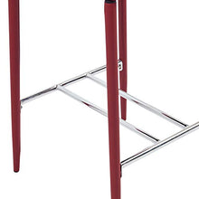 Tidyard 3 pz Set da Bar Moderno in MDF Acciaio e Similpelle,Set Tavolo e Sedie da Bar Moderni,Set Tavolo e Sedie da Cucina Moderni,Set Tavolo Rotondo/Quadrato e 2 Sedie Sgabelli con Schiena da Bar