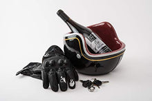LUDI-VIN 5060388472092 Porta Bottiglia Casco Moto patinata di Resina Nero 25,2 x 18 x 18 cm
