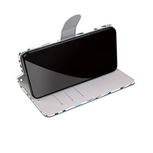 Nadoli Custodia Pelle per Mote G 5G,Colorato Dipinto Rosa Verde Le Foglie Cinturino da Polso Porta Carte Magnetico Portafoglio Protettiva Cover