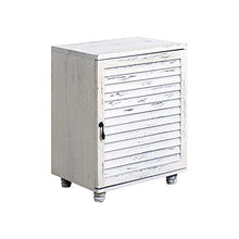 Rebecca Mobili Mobile in Legno con 1 Anta, Paulownia, Bianco Shabby, 52x40x25 cm