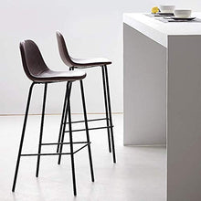 LWW Sgabelli, cuoio elegante Home Décor Iron Art Sgabelli Pu sedile imbottito con schienale, poggiapiedi Pianale da cucina seggiolone,Seduto altezza: 65cm,Seduto altezza: 65cm