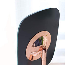 Specchio per Il Trucco, specchi da Trucco da appoggio Specchio cosmetico per la casa Specchio da Barba con Base in Marmo Specchio da Doccia con Rotazione di 180 Gradi, Oro Rosa