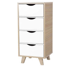 Attrezzatura Armadio portaoggetti Wghz Cassetto in Legno Comò Armadio da Terra Comodino Moderno Tavolo Divano con 4 cassetti per Bagno Cucina Soggiorno Home Office Bianco 14x13x31 Pollici (4 Ripiani)