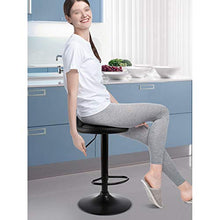 C-J-X STOOL/CHAIR Sgabello da Ufficio per Il Personale, Sedia da Conferenza in PU Nera Sgabello da Bar Girevole in Pelle da Bar Club Sgabello da Bar per La Colazione(Size:38 * 47-63CM)
