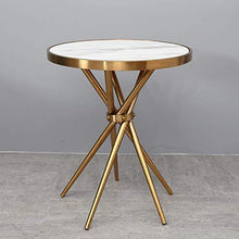 DGHJK Mobili per la casa, Tavolino da caffè in Marmo Moderno Nordico Bar Caffetteria Negozio di tè al Latte Piccola tavola Rotonda Soggiorno Camera da Letto Tavolino da Comodino Comodino, 47x62 cm