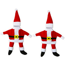 Amosfun Coperchio per Bottiglia di Vino di Natale 2 Pezzi Coperchio per Bottiglia di Babbo Natale con Cappello Decorazione per Tavolo da Pranzo per Feste di Natale per Hotel di casa