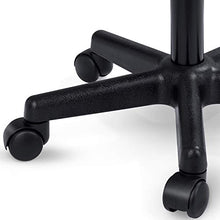 TRESKO Sgabello da Lavoro Sgabello Girevole Sgabello Sgabello per Salone estetico Sgabello per ambulatorio Medico, con rotelle, Rotazione Libera di 360°, 10 cm di Imbottitura, 8 Colori Diversi (Nero)