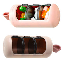 ZJL220 Mini portapillole Portatile a 3 Strati Portapillole Grandi Scomparti Separati Leggero Compatto Scatole Piccole Portapillole da Viaggio Multiuso per Esterno