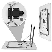 Deuba Tavolo da campeggio pieghevole alluminio altezza regolabile 80x60cm tavolino spiaggia giardino picnic