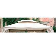HOMEGARDEN Ricambio Top di Copertura per Gazebo Sahara 400 x 400, Metallo, Ecr&ampugrave, 4x4