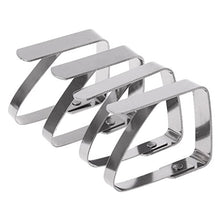 Faguo 4Pcs Tovaglia Clip Coprivaso Portautensili a Molla con Supporto a Molla Strumento in Acciaio Inossidabile