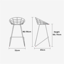 XHCP Mobili Soggiorno Sgabelli Sgabello da Bar Seggiolone per Colazione con Gambe in Metallo Nero e Sedile Imbottito in Tessuto di Lino per Cucina Sgabello da Pub, Design Semplice e MOD
