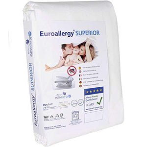 EUROALLERGY - Coprimaterasso Antiacaro Antiallergico Certificato. Con Cerniera. Per Culla 60x120x12 cm.