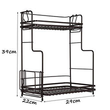 LYM &ripiano di stoccaggio Mensole da Cucina, Scaffali di stoccaggio in Acciaio Inossidabile Scaffali di spezie Scaffali di stoccaggio Scaffali di stoccaggio Cucina -2 Piani Scaffale di Finitura