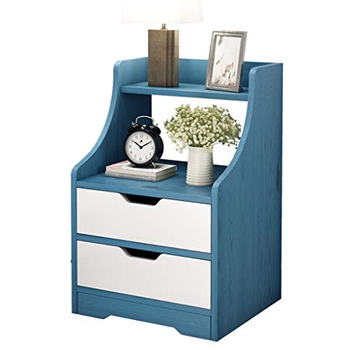Comodini Tabella Semplice Moderna Comodino Moda Comodino con cassetto dell'organizzatore Governo di immagazzinaggio Mini Desk Mobili Camera da Letto Creativo Comodini Letto (Color : Blue)