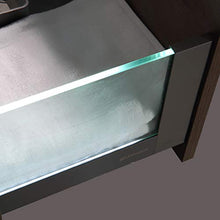 Mobile da bagno sospeso Freya 600 effetto legno - cassetto con illuminazione a LED - specchio opzionale, Specchio:Senza specchio
