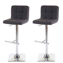 Mendler Set 2X sgabelli Lounge Kavala Tessuto Base cromata Grigio