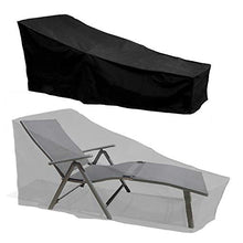 Copertura 420D per Sedia a Sdraio con Coulisse, Copertura per Lettino per Esterno da Giardino, Protezione per Tutte Le Stagioni, Impermeabile e Resistente ai Raggi UV (210×75×80/40cm, Nero)