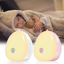 Jefshon Luce Notturna a LED per Bambini 2 Pezzi, Dimmerabile, Regolabile in Tre Colori, Luce Bianca Calda e Bianca Fredda, Cambia Colore Della Lampada da Comodino per la Cameretta dei Bambini