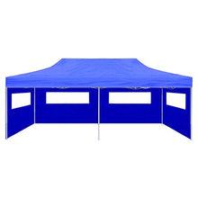 Festnight Tenda per Feste Pieghevole, Tendone da Giardino Pop-up Pieghevole, Gazebo da Giardino 3 x 6 m Blu