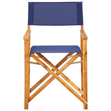 vidaXL 2X Legno Massello di Acacia Sedie da Regista Pieghevoli Leggere Robuste Seggiole da Giardino Campeggio Spiaggia Blu
