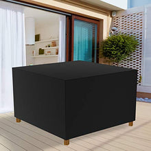 COSANSYS - Telo di copertura per mobili da giardino, 420D, in tessuto Oxford per tavolo da giardino, divano, set di sedie, set di mobili, impermeabile, antipolvere, anti UV (125 x 125 x 74 cm)