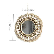 WBFN Hanging Parete Decorativo Specchio della Decorazione di Arte Rotonda dello Specchio di Trucco Dressing Bathroom Wall Hanging Specchio
