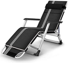 Zero Gravity Lounge Chair Patio Pensione Patio Sedia a Sdraio Pieghevole Pieghevole Pieghevole Regolabile Nero reclinabile con Cuscinetto in Cotone Staccabile