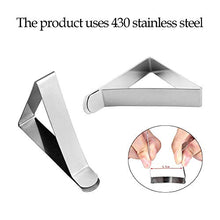 YOFASEN Clip da Tovaglia in Acciaio Inox, 8 Pezzi - Fermacravatte per Tavolo Regolabili Antiscivolo Clip di Supporto per Tovaglie per Party Picnic, 6 * 5.3 * 1.2cm