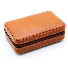 XZJJZ Leggero humidor Portatile - Cigar Box in Pelle umidificatore da Viaggio Vassoio Estraibile (Color : Brown)