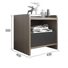 XUSHEN-HU comodino in legno comodino di stoccaggio armadi camera da letto mobili comodini per camera da letto/soggiorno/studio camera comodini (colore : grigio, dimensioni: 43 x 40 x 50 cm)