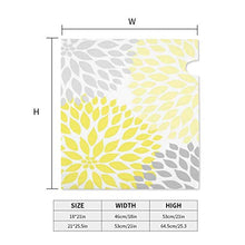 Moderna gialla e grigia Dahlia quadrata dal design unico magnetico per cassetta delle poste, copertura per giardino e cortile, dimensioni standard 53 x 45 cm