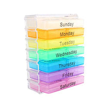 Portapillole, Niunion 7 giorni Dispenser settimanale Am Pm Portapillole Contenitore per tablet Sorter Organizer per medicinali