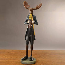 QXX Elk Ornamenti, American Home Crafts, Adatto a Salone TV Gabinetto Governo del Vino, 29x10x11cm