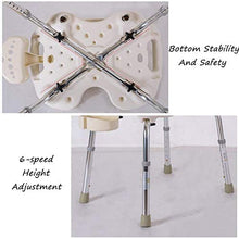 CLJ-LJ - Sgabello da bagno con design per anziani, antiscivolo, in lega di alluminio, sicuro, comodo e sicuro per disabili