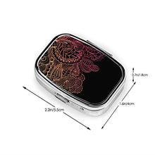 Scatola quadrata per pillole medicinali con pizzo caldo su nero moda pillola organizer da viaggio pillola dispenser per vitamine integratori