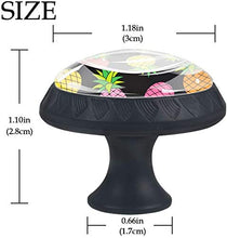Rosa Giallo Corallo Ananas Nero Pomelli per Porta Set di 4 Pomelli per Mobili Manopole per Cassetti Cucina Armadio Vetro