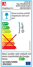 Fackelmann B. Clever armadietto a Specchio LED (90 cm) Marrone Alaska in Legno di Frassino, 82976