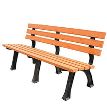 outdoor furniture Panchina da Giardino panchina, Panche da terrazza in Legno Artificiale, Mobili da Giardino Resistenti alle intemperie 150 cm Sedile con Schienale, Robusta Struttura in Metallo