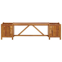 VidaXL - Panca da giardino con 2 fioriere, 150 x 30 x 40 cm, in legno di acacia