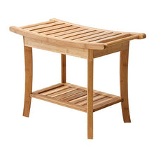 bambù Impermeabile Panchina, Doccia Sgabello, Conservazione Organizzatore Ecologia Antiscivolo Deadweight 250kg con Ripiani per Interni Bagno, All'aperto LSXIAO (Size : 59.5x30.5x44cm)