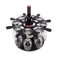 LHQ-HQ Wooden Wine Rack Holder Vino Shelf Bar High Glass Decorazione Domestica