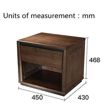 Comodino Stile Cinese Comodino Locker Noce Mobili Camera da Letto in Legno Massiccio Comodino può Essere posizionato sullo Studio, Camera da Let (Colore : Marrone, Dimensione : 45x43x46.8cm)