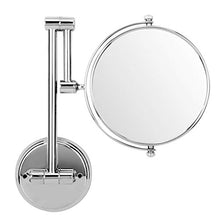 Wifehelper, specchio da parete pieghevole, girevole a doppio lato, con manico allungabile, braccio alla moda, 3 pezzi, accessori per il bagno (15,2 cm)